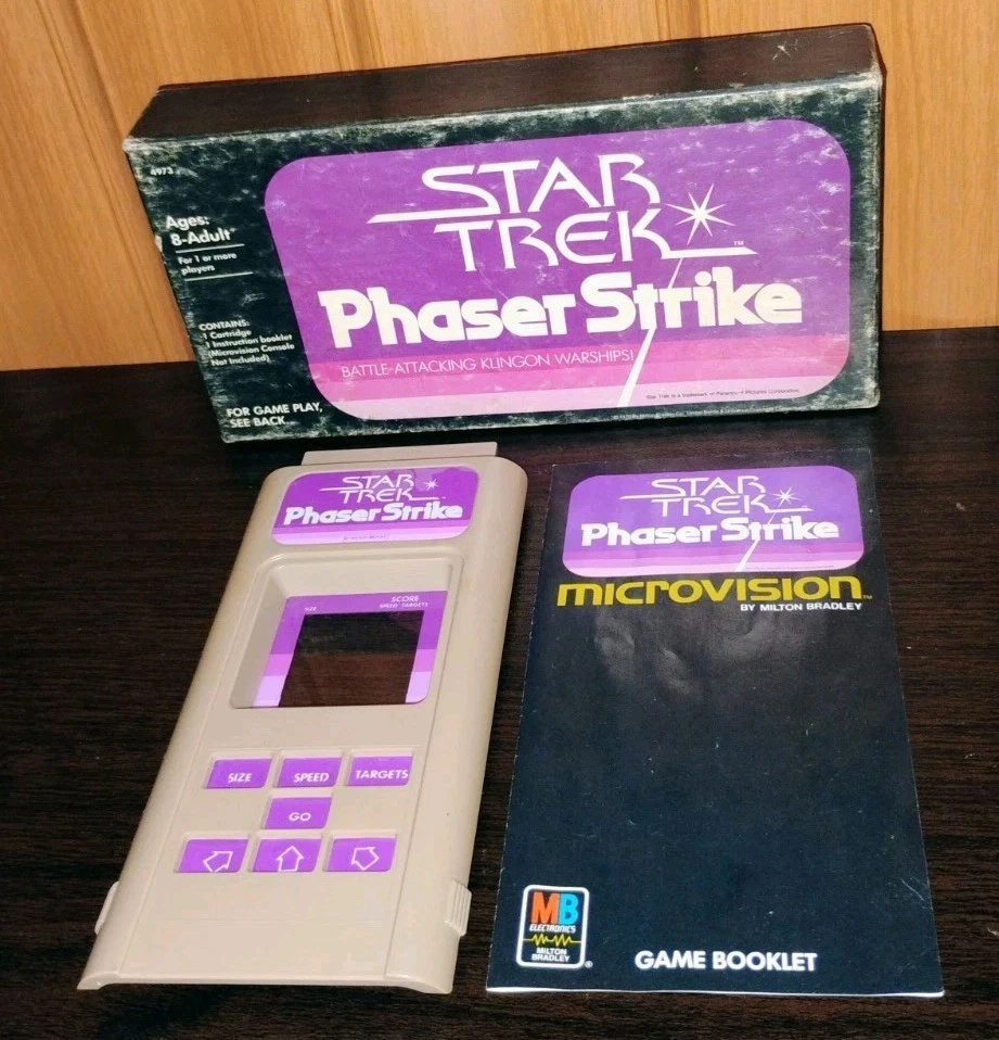 Cartucho de juego vintage Microvision Star Trek: Phaser Strike con folleto 4973 Foto 2 de 4