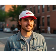 Prince Pickleball Hat Cap Red White Tennis Sportswear Adjustable Strapback New