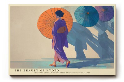 Paul Sinus Wandbild The Beauty of Kyoto   Elegante Geisha mit