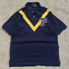 Polo Ralph Lauren Cotton Mesh Big Boys Navy Blue Polo Shirt Size XL