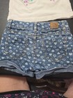 Girls Sz 2T Denim Heart Cuffed Shorts With Tie Butterfly Top — photo 4