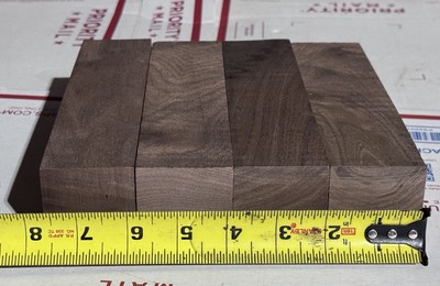 Black Walnut Lumber Turning Squares 4 Pcs 2'' x 2'' x 8''