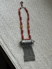 Bedouin Necklace With Amber, Coral And Silver ￼