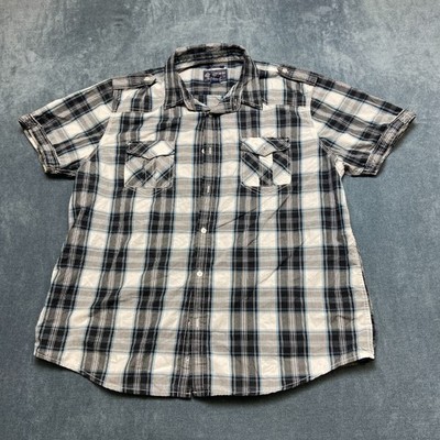 American Rag CIE Shirt Mens 2XL Multicolor Plaid Cotton Streetwear Button Up