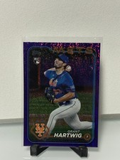 Grant Hartwig 2024 Topps Series 1 RC #130 Purple Foil /799 Mets