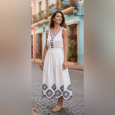 Universal Thread Plus size Women's Eyelet Maxi A-Line Dress | NWT | Sz 3X