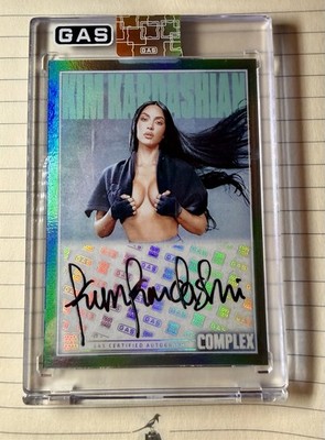 KIM KARDASHIAN Rare 2026 GAS x Complex Teal Foil Parallel 12/15 Autograph Auto !