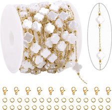4M Imitation Pearl Chain for Jewelry Making with Jewelry Findings