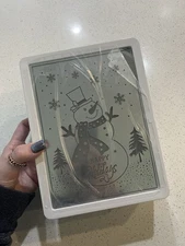 Ornamental Snowman Christmas Frame (3xAA Batteries Not Included)