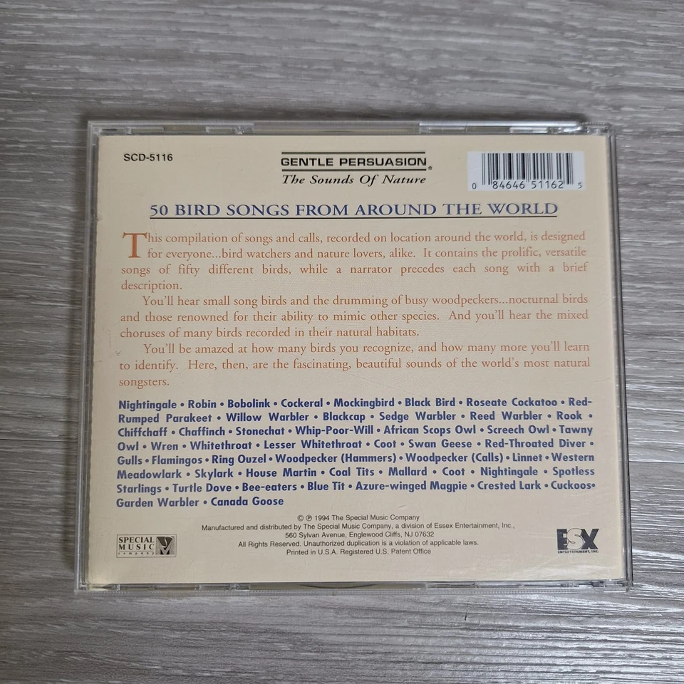 Gentle Persuasion - 50 Bird Songs From Around The World CD 1994 Nature Special - Image 3 of 3