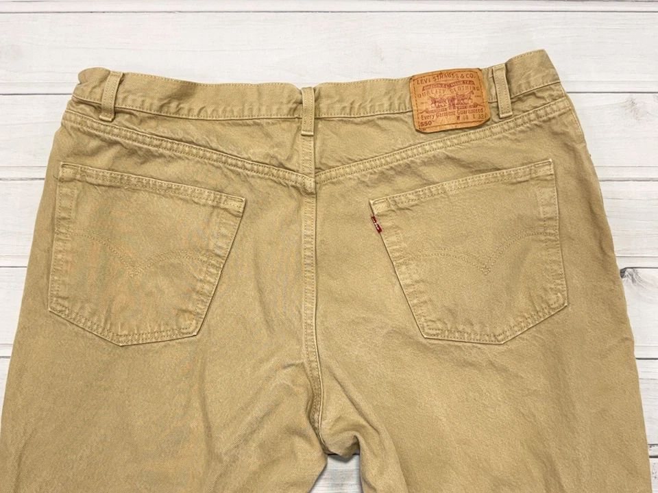 Jeans vintage Levis 550 44x32 tostados años 90 patinador grunge ropa de calle holgados relajados Y2K Foto 2 de 4