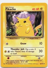 Pikachu 58/102 Set Base Comune Pokemon Illimitato Quasi Nuovo