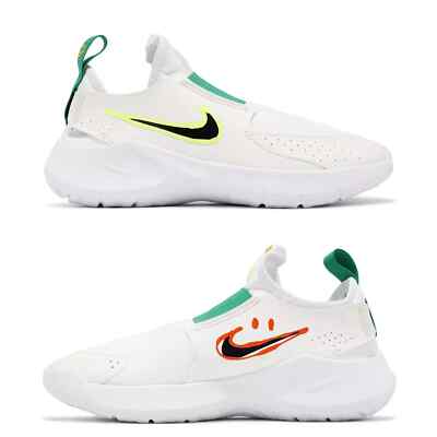 Nike Flex Runner GS White Green Orange Kids Youth Size 7Y Running HF5745  101