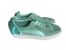 Puma Womens 7.5  Suede Bow Island Paradise 367317 03 - Wedding Mint Aqua