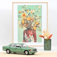 Norev 183469 Mercedes-Benz 560 SEL 1991 verde chiaro metallizzato 1:18 modellino auto
