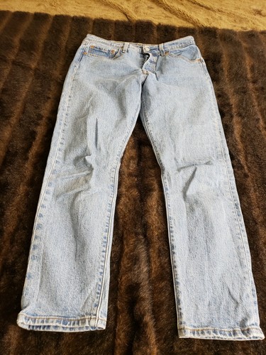 Levis Premium 501 Mens 24X28 Blue Medium Wash Jeans Straight | eBay