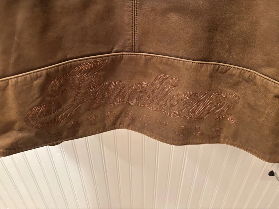 Chaqueta de cuero marrón para hombre Indian Motorcycle 3XL - ¡¡Apenas usada!!! Foto 4 de 4