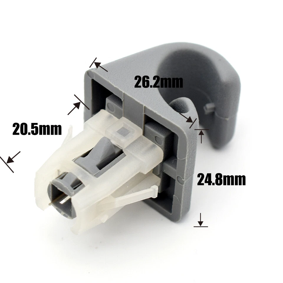 Clips de soporte de clip para visera de sol gris para Toyota Camry Corolla Highlander Prius RAV4 Foto 3 de 4