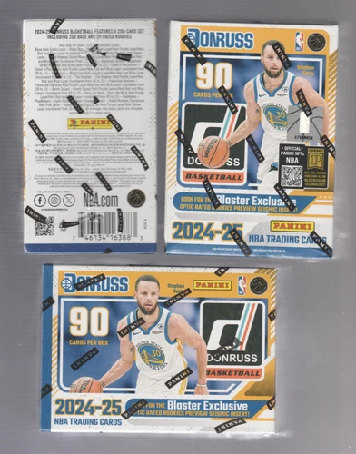 ( 3 ) 2024 25 DONRUSS NBA BASKETBALL FACTORY SEALED BLASTER BOXES - 3 BOX LOT