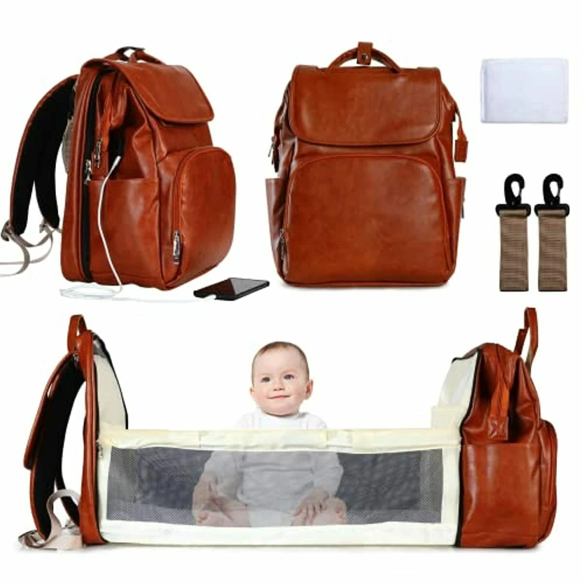 Discover 165+ genuine leather diaper bag 3tdesign.edu.vn