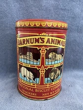 Vintage 1979 Nabisco Barnum's Animal Crackers Tin Can Replica of 1914 Design.