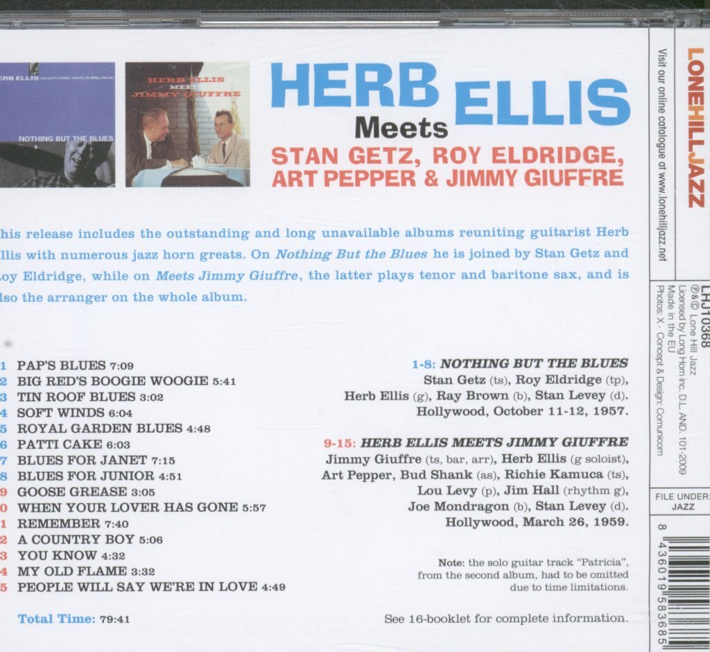 Herb Ellis Meets Stan Getz, Roy Eldridge, Art Pepper & Jimmy Giuffre CD