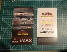 1x Deadpool and Wolverine Collectible Limited Edition Regal IMAX Ticket (B11)