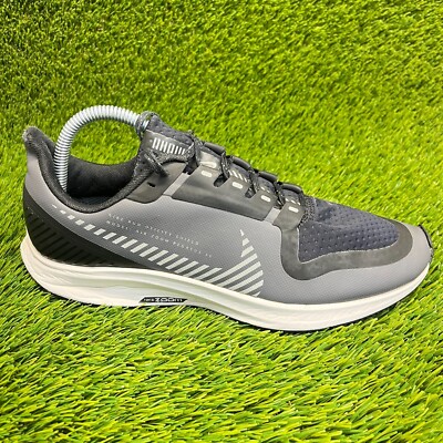Nike Air Zoom Pegasus 36 Shield Womens Size 9 Gray Black Running Shoes Sneakers