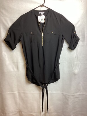 blusa de mujer moderna elegante marca Calvinklein nueva color negro con zierre