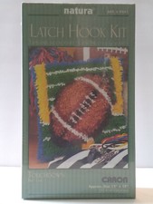 New Sealed Latch Hook Kit Caron Natura Touchdown Football 12"x12" Art. P541