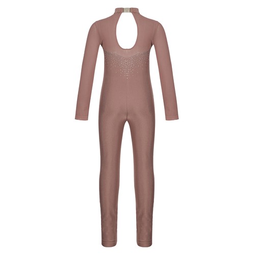 Girls Long Sleeve Full Body Unitard Gymnastics Jumpsuit One Piece Dance Catsuit - Picture 49 of 58