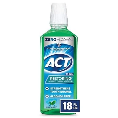 ACT Restoring Anticavity Mouthwash Mint Burst 532ml - Sodium Fluoride 0.05%