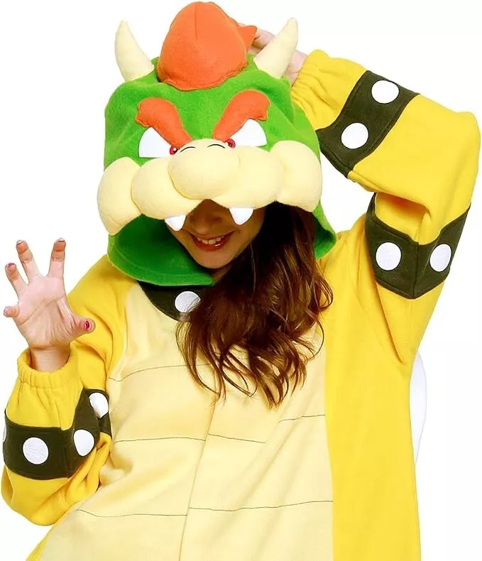 Deluxe Plus Size Bowser Halloween Costumes for Adults