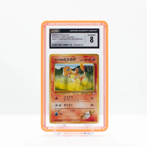 Pokemon Blaine's Charmander 1999 Gym 2: Challenge from the Darkness CGC 8 NM