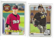 MacKenzie Gore -2018 Heritage Minors(1) & 2020 Bowman Prospect(1) - RC  - Padres