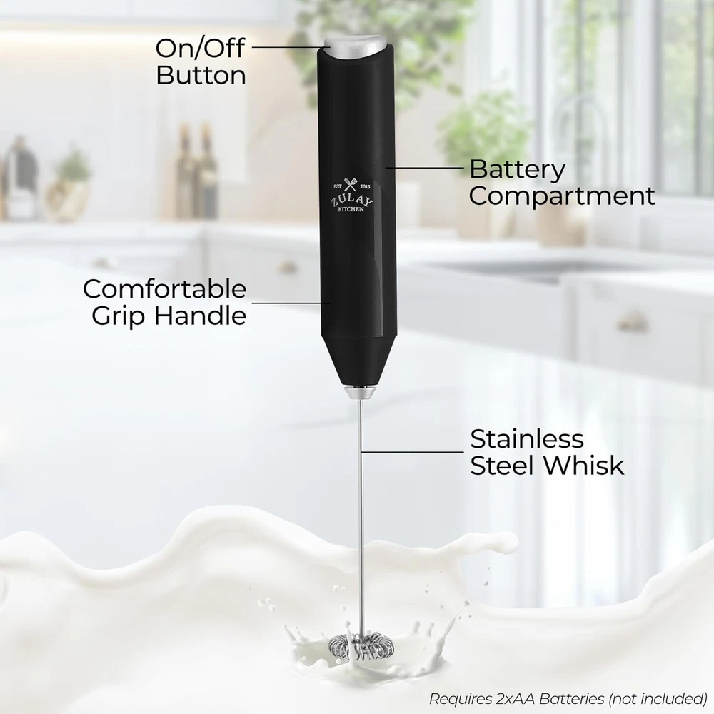 Milk Frother Handheld for Coffee Electric Hand Blender, Mini Drink Mixer Whisker
