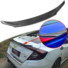 Carbon Fiber Sporty Rear Trunk Lip Wing Spoiler For Honda Civic 2016-2021 Sedan