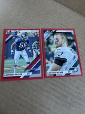 2019 Donruss RED PRESS PROOF Lawrence Taylor #185 & Carson Wentz #202V (w)