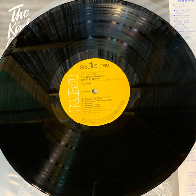 THE KINKS Greatest Celluloid Heroes JAPAN LP RECORD RPL-2126 OBI +