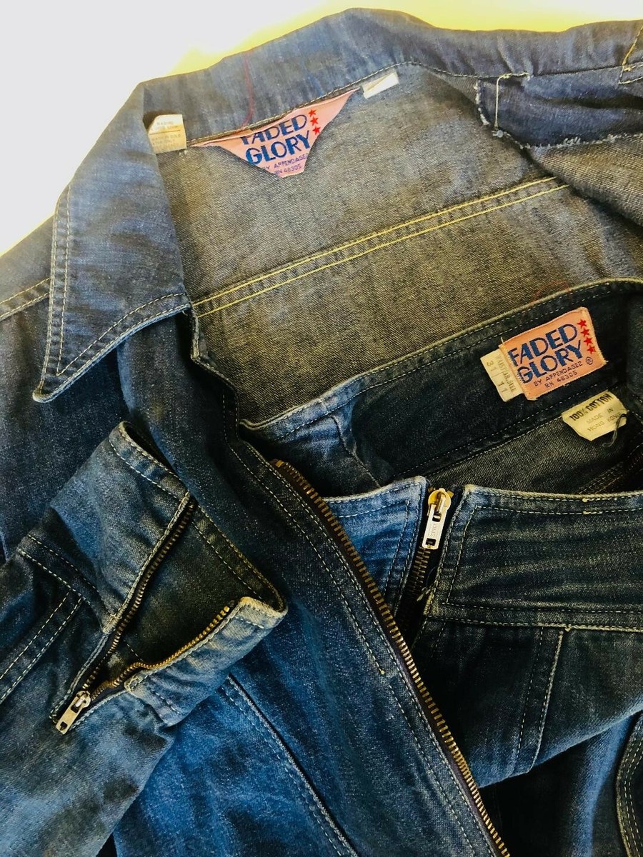 RARE VTG 70s Faded Glory by Appendagez Denim Wide Bells Sz RARE VTG 70s Faded Glory by Appendagez Denim Wide Bells Sz