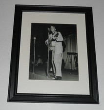 Large Framed Elvis Presley on Stage 1955 Early King of Rock n Roll 24" x 20"