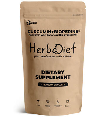 High Potency Turmeric Curcumin Powder with Black Pepper Bioperine, Antioxidant