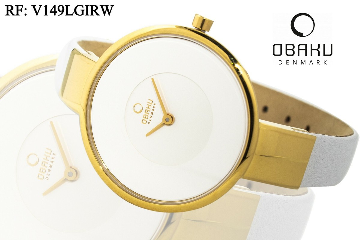 Gold Obaku Herrenuhr OBAKU V149LGIRW Sporty Women's Watch