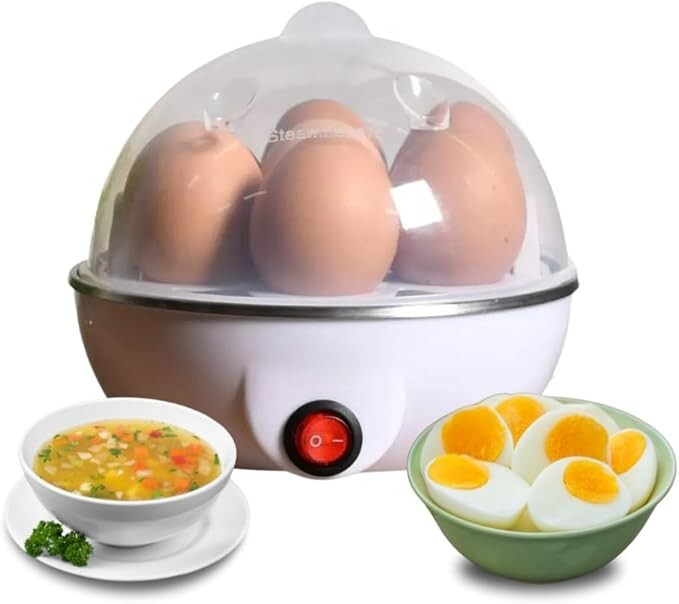 Multifunctional automatic egg cooker for boiling steaming and customizing eggs