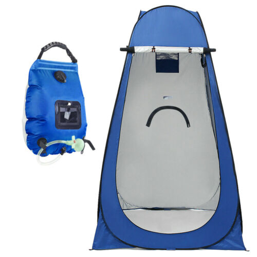 Tenda privacy doccia wc pop up esterno 75" con borsa doccia solare campeggio 20L - Foto 25 di 35