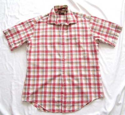 Vtg Men's John Weitz At Ease Linen Blend Button Up Short Sleeve Shirt Sz L-MT148