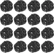 MECCANIXITY 16 Pcs Wicker Rattan Balls 1.2 Inch Decorative Black 