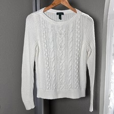 Lauren Jeans Co. Ralph Lauren Cotton Blend Cable Knit Sweater - Medium