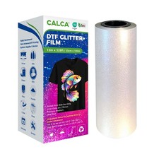 CALCA 13in x 328ft DTF Glitter Film Roll, Cold Peel Glitter DTF Transfer Film...