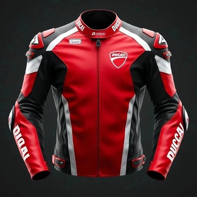 Neue Ducati premium Motorrad Rennlederjacke, MotoGP racing bike Lederjacke